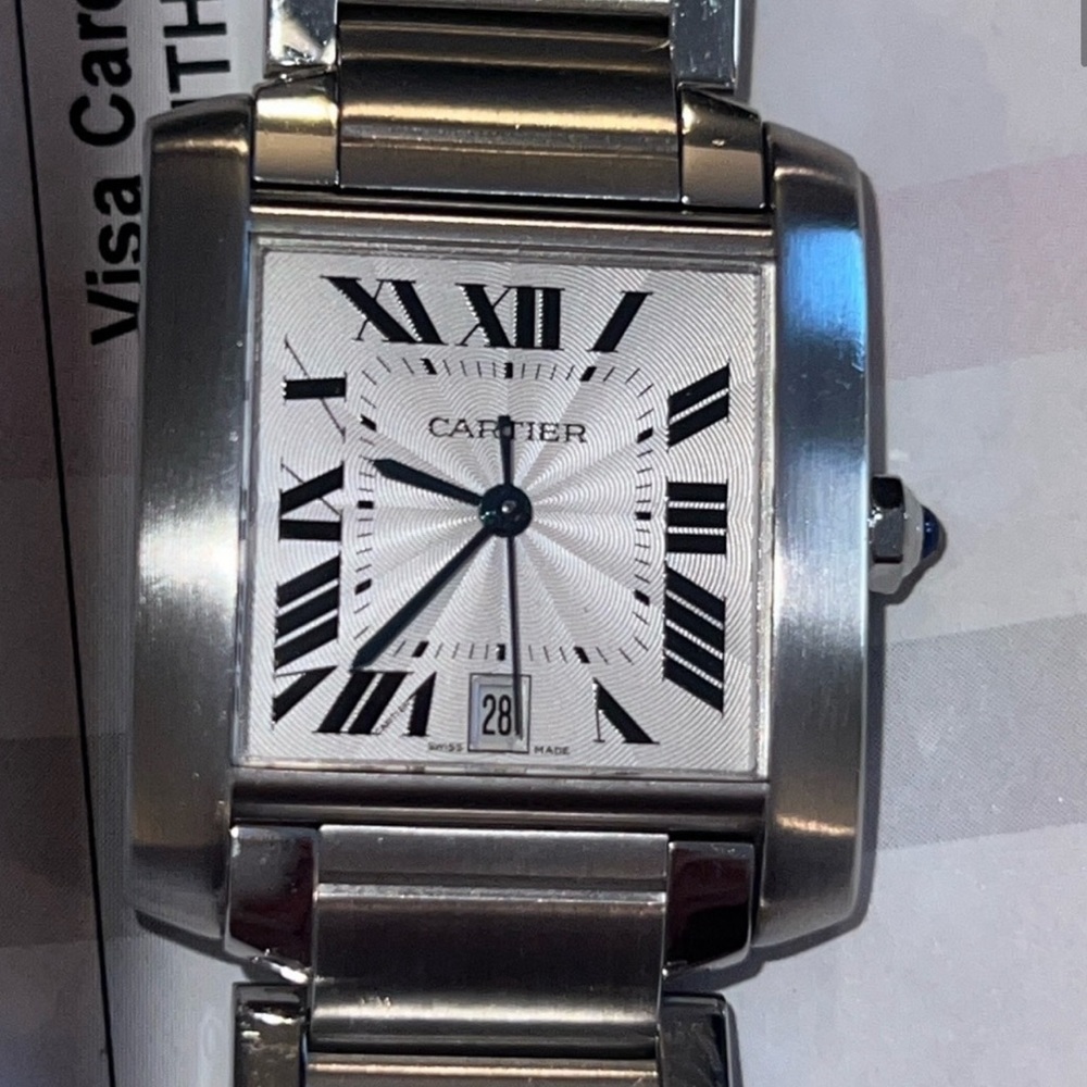 Men’s Silver Cartier Tank